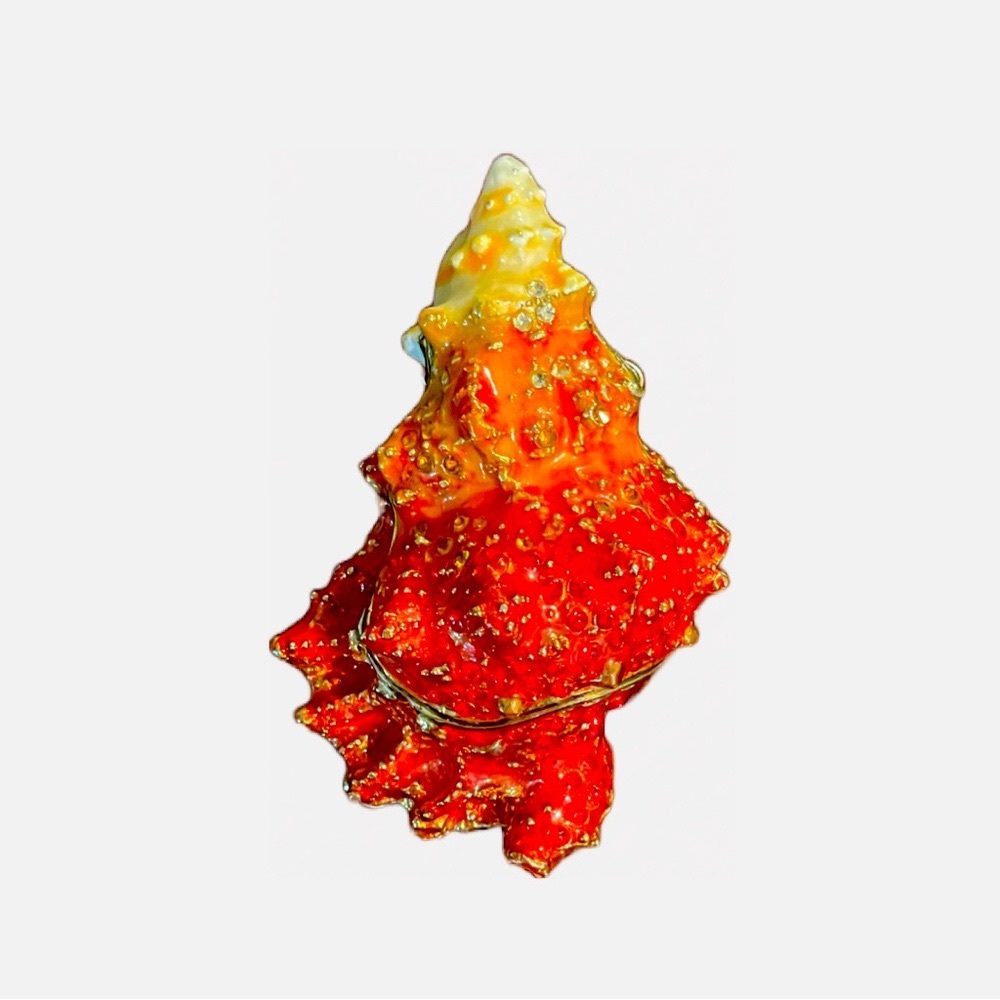 Shell Enamel Pill Box/Trinket